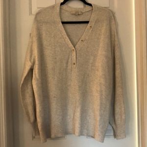 Loft XL button up top Henley sweater